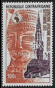 Central Africa #C112 MNH Stamp - African Week - Head and City Hall