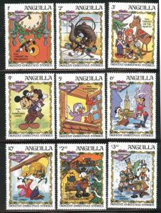 ANGUILLA Scott 547-555 MNH** Dickens Christmes 83 set $13