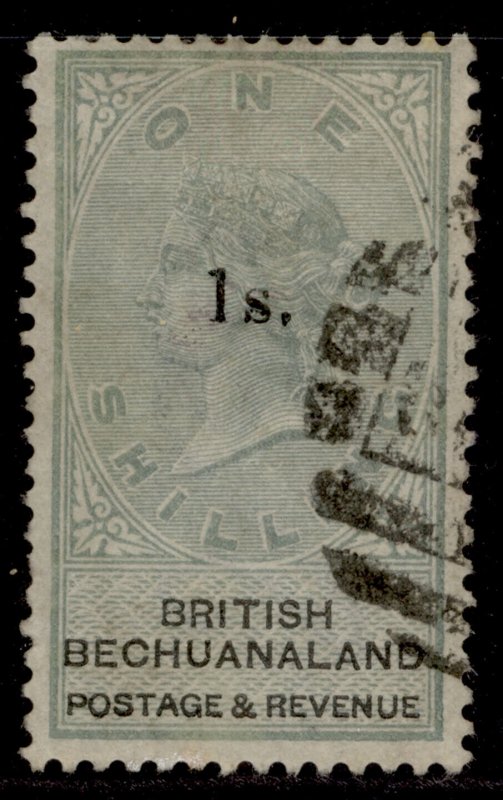 BRITISH BECHUANALAND QV SG28, 1s on 1s green & black, FINE USED. Cat £90.