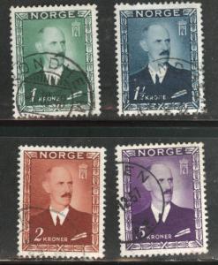 Norway Scott 275-278 used 1946 King Haakon VII set  (4)