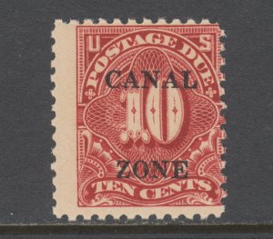 Canal Zone Sc J20 MNH. 1925 10c carmine rose Postage Due, sound, fresh