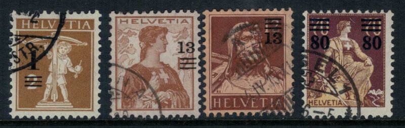 Switzerland #186-9 CV $28.90  overprints