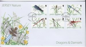Jersey 2013,  Dragonflies Set  of 6 on FDC