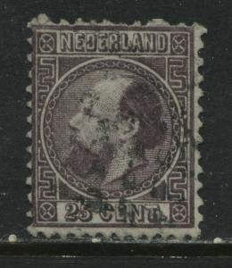 Netherlands 1867 25 cents dark violet used