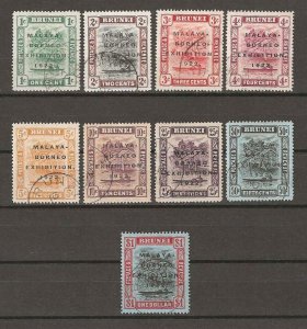 BRUNEI 1922 SG 51/59 USED Cat £850