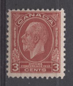 Canada #192 3c Deep Scarlet Vermilion 1932 Ottawa Conference Cream Gum VF-75 NH