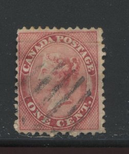 Canada 1859 1 cent rose used