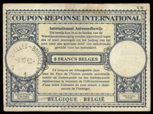 Belgium International Reply Coupon IRC Post Office G98938
