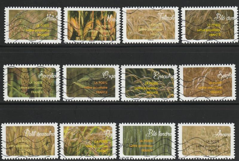 France, 2017 Used Set Of 12, Grains, Soaked From Kiloware