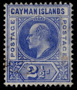 CAYMAN ISLANDS EDVII SG10, 2½d bright blue, UNUSED.