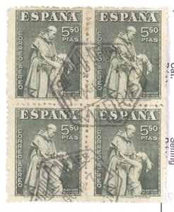 Spain, Scott #C121, Used, block of 4, hex cancel