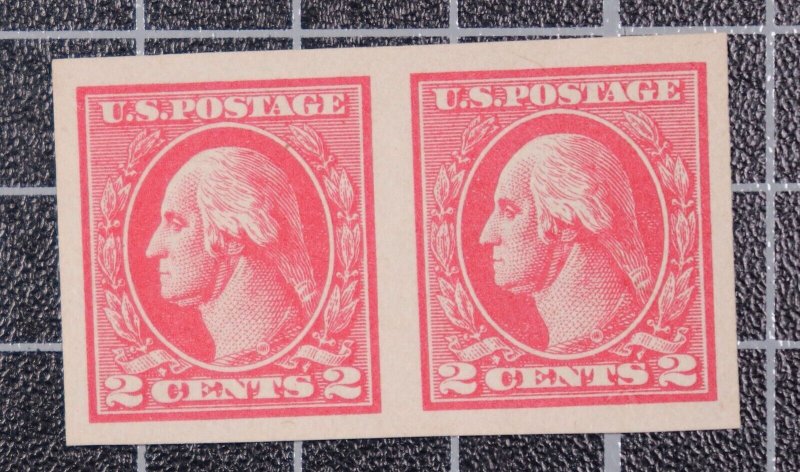 Scott 534 2 Cents Washington MNH Imperforate Pair SCV $55.00