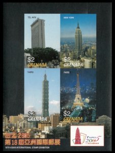 Grenada 2005 - Taipei - Sheet of 4 IMPERF Stamps - Scott #3530 - MNH