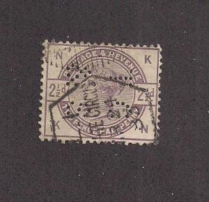 GREAT BRITAIN SC# 101 FINE U 1884 Perfin TC&S