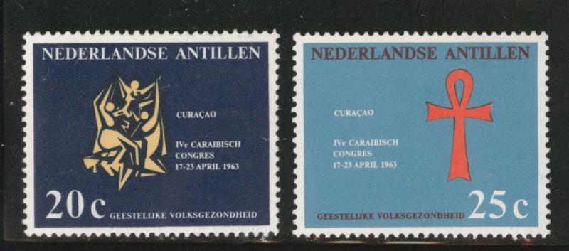 Netherlands Antilles  Scott 280-281 MH* 1963 set