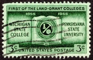 1955, US 3c, Land Grant Colleges, Used, Sc 1065