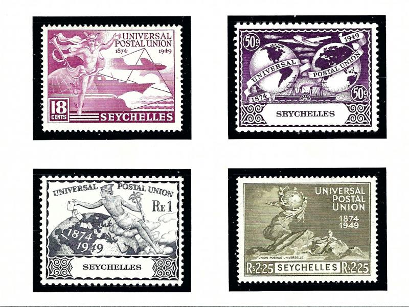 Seychelles 153-56 MNH 1949 UPU 75th Anniversary