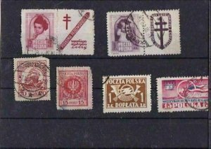 POLAND STAMPS ON 3 STOCK CARDS REF R764