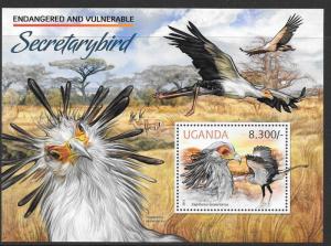 UGANDA 2012 SECRETARYBIRD (2) MNH