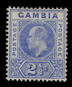 GAMBIA EDVII SG48, 2½d ultramarine, M MINT. Cat £50.