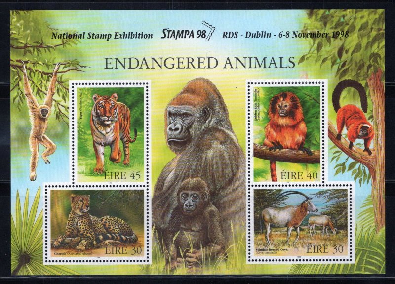 ZAYIX Ireland 1156b MNH Endangered Animals Wildlife Cheetah Tiger 092222SM79 