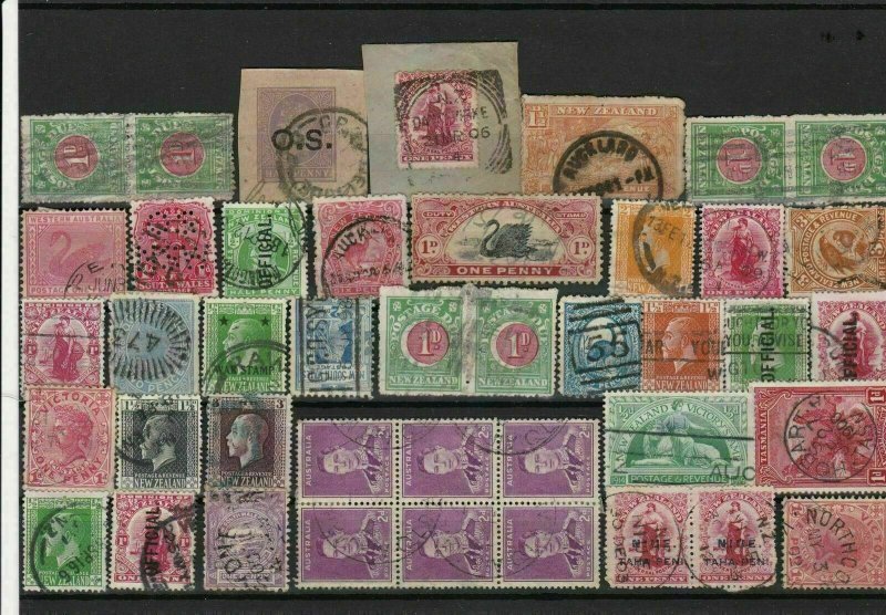 australia  and new zealand early stamps  ref r12413