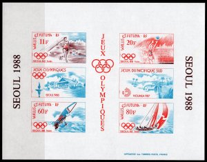 Wallis and Futuna 1988 Sc#375a SEOUL OLYMPICS S/S IMPERFORATED MNH