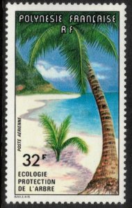 FRENCH POLYNESIA 1977 Protecting Trees; Scott C152, Yvert 128; MNH
