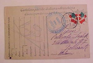 ALBANIA on 1917 ITALY MILITARY POSTAL CARD