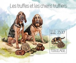 Togo 2013 MUSHROOMS TRUFFLE DOGS s/s Perforated Mint (NH)