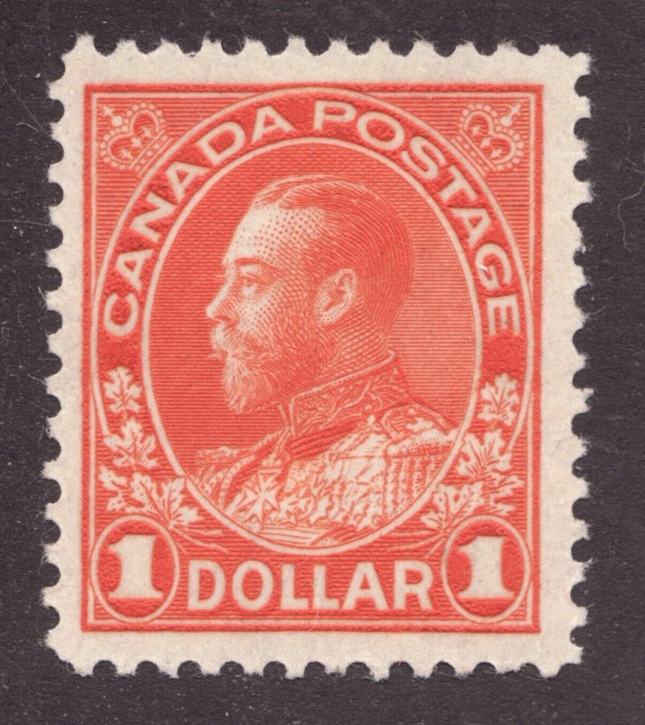 1925 Canada Sc #122 - KGV Admiral - $1 Orange - MNH -  f/vf+ est $270