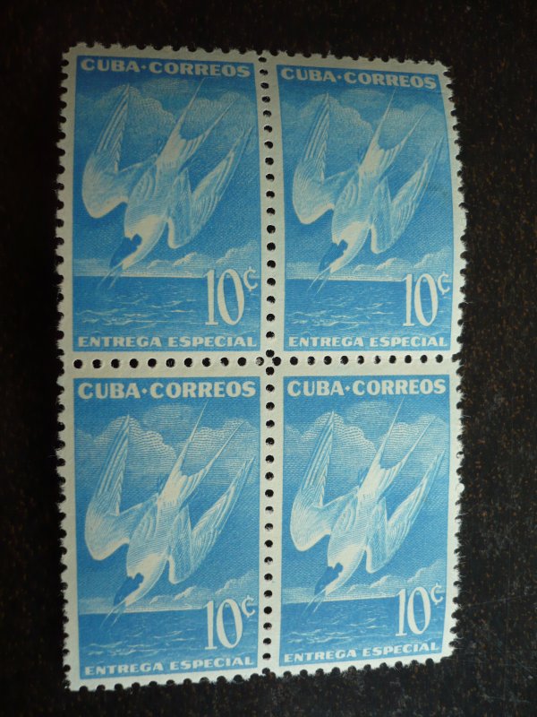 Stamps - Cuba - Scott# E18 -Mint Hinged Block of 4 Stamps