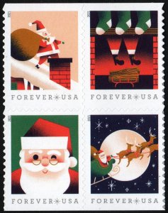 SC#5644-47 (58¢) A Visit From St. Nick Block of Four (2021) SA