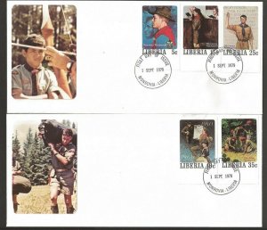 1979 Liberia Rockwell Imperforate Boy Scout set 50 on 20 FDC