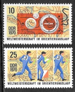 EAST GERMANY DDR 1970 World Orienting Championships Set Sc 1232-1233 MNH