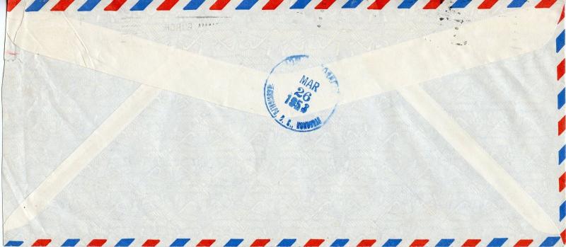 U.S. Scott 815 Prexie Solo On Airmail Cover to Honduras