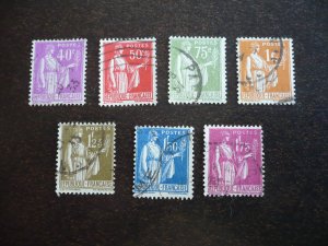 Stamps - France - Scott# 265-267,272,277,279,282-283-Used Part Set of 7 Stamps