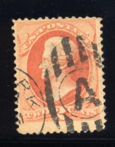 Scott's no. 178  used  letter A cancel  cat.$15.00