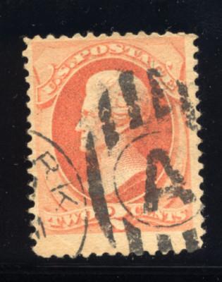 Scott's no. 178  used  letter A cancel  cat.$15.00