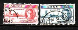 Aden-Sc#28-9- id7-used set-KGVI Peace-1946-