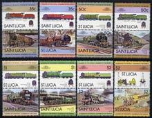 St Lucia 1983 Locomotives #1 (Leaders of the World) set o...