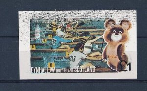 D160387 Olympics Moscow 1980 S/S MNH Error Proof Eynhallow Imperforate