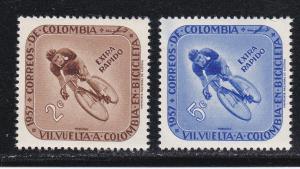 Colombia # C297-298, Cycling, Mint NH, 1/2 Cat.