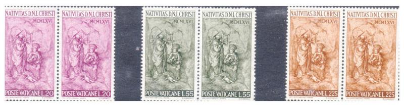 VATICAN 445-7  PAIRS MNH VF Complete sets Nativity Sculpture