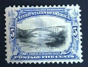 Scott #297 - VF - 5c Ultramarine & Black - Pan-American Expo - NG - Thin - 1901