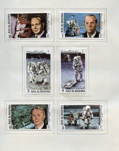 RAS AL KHAIMA MOON LANDING SETS PERFORATED AND IMPERFORATED MINT NH