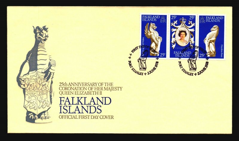 Falkland Islands 1978 QEII 25th Ann Series FDC - L1109