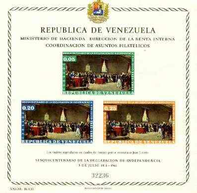 Venezuela 1962 Anniversary of Independence (Postage) impe...