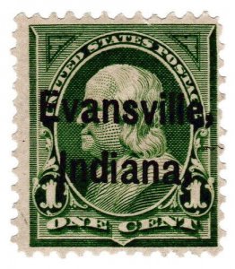 (I.B) US Postal Service : 1c Precancel (Evansville) 