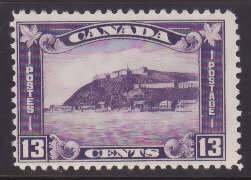 Canada-Sc#201- id8-unused LH og 13c Quebec Citadel-1932-  